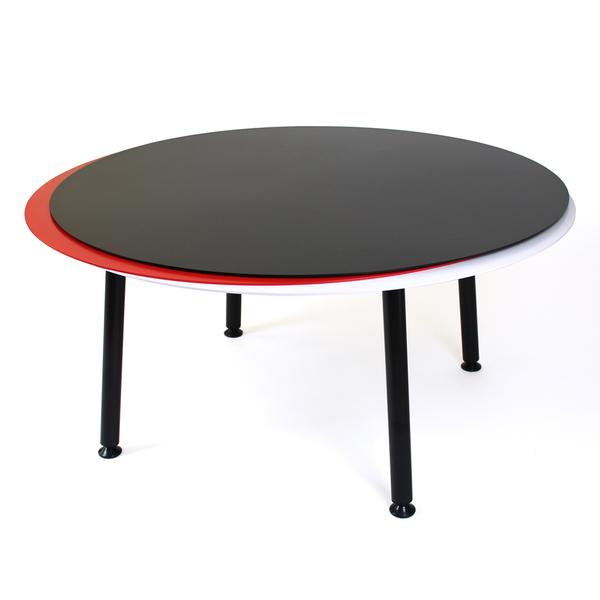 Stacked Coffee Table by Headsprung in Steel (Black/Red/White)