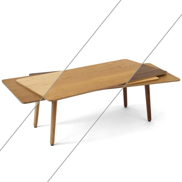 Stacked Coffee Table by Headsprung in Walnut, Oak and Maple