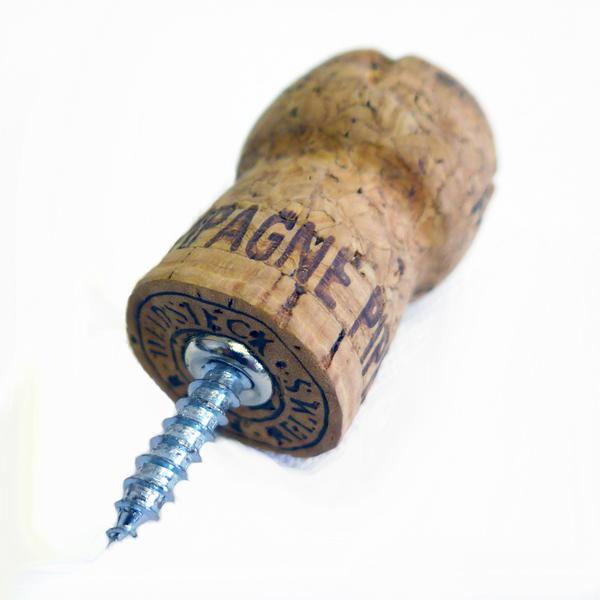 Champagne Cork coat hook by Amplifier