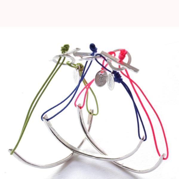 Arc bracelet Little Object blue green pink silver