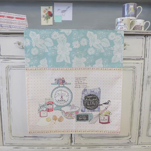 Baked with love Tea Towel by Ashley Thomas