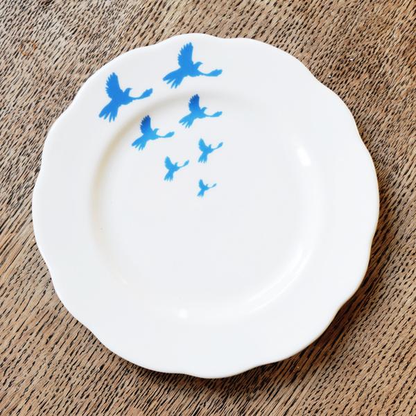 Birds Tea Plate by Parasite Ceramics