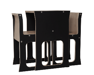 Teanest compact table in black by Jody Leach