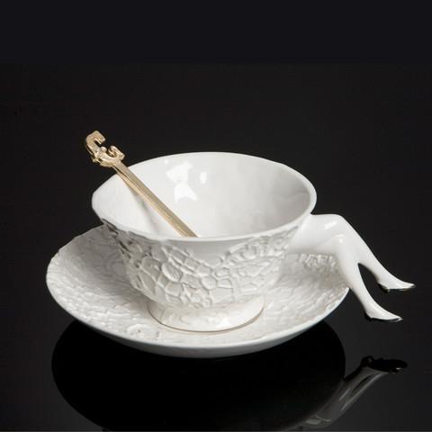 Blaue Blume Extra Large Breakfast Cup - Black Shoes