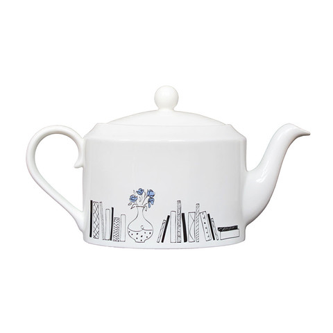 Teapot 'Books & Flowers'