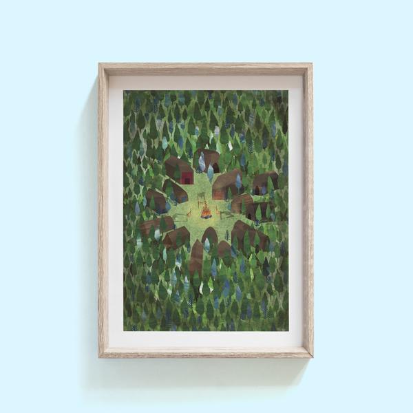 Campfire Print by Hello Grimes