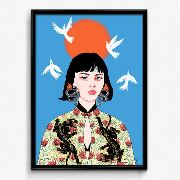 Can't you See I am Burning by Roxane Dewar Illustration