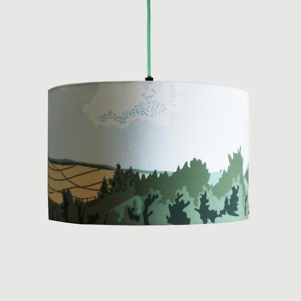 Alto Cumulus Clouds Lampshade by Snowden Flood, cotton