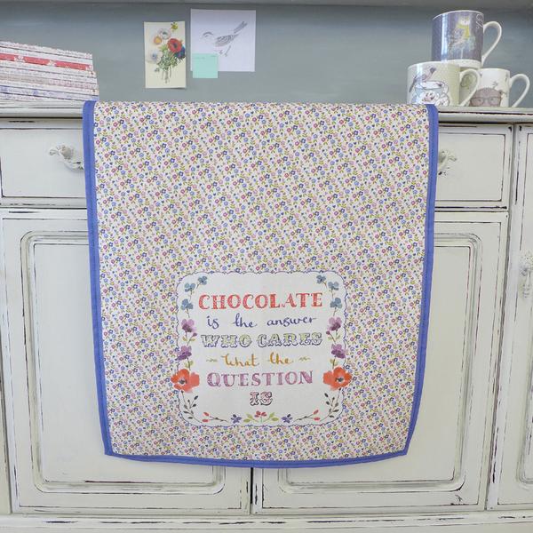 Chocolate is the Answer Tea Towel by Ashley Thomas