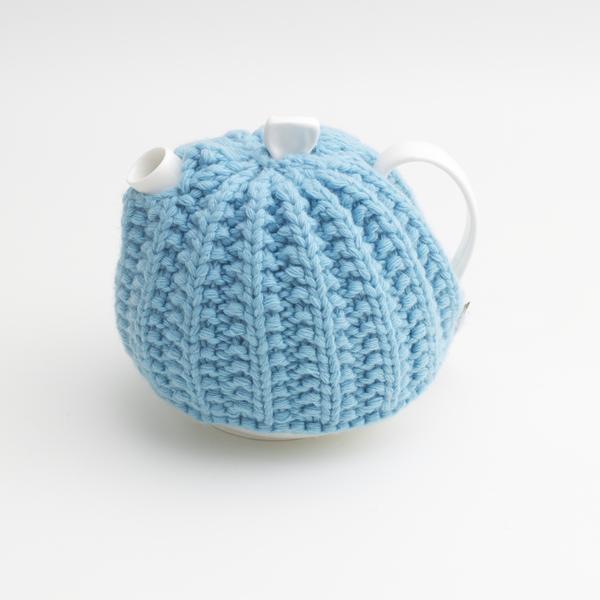 Blue Cosy Bone China Teapot by Linda Bloomfield