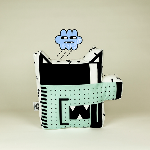 Dog Face Cushion - Hunter