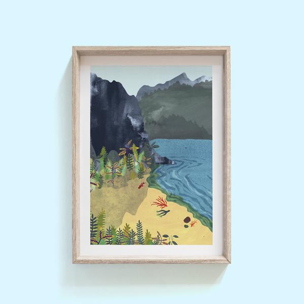 Hello Grimes Shoreline Print