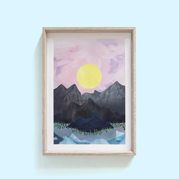 Hello Grimes Sunrise Print