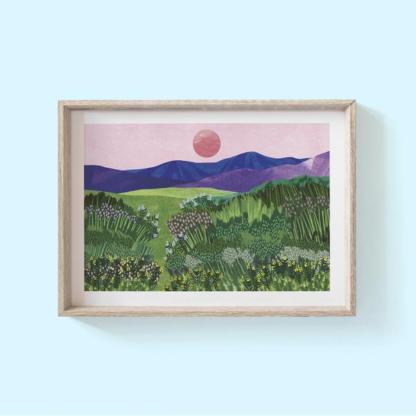 Hello Grimes Heather Print