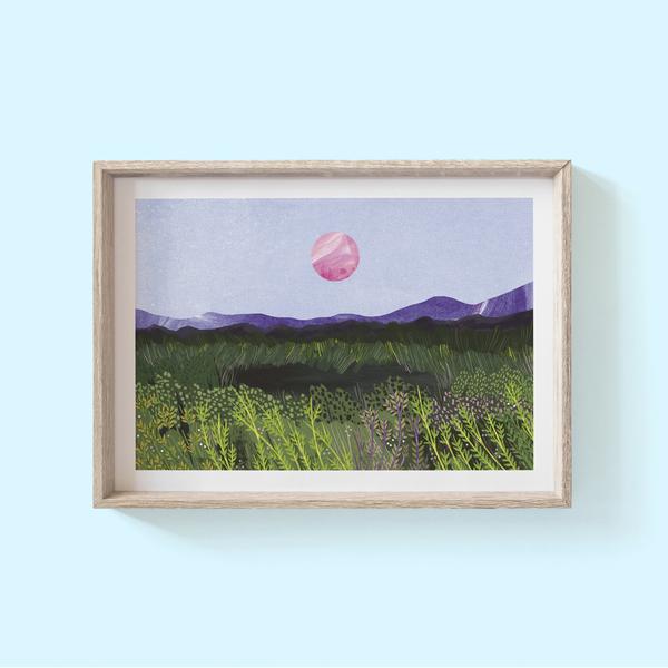 Hello Grimes Heathland Print