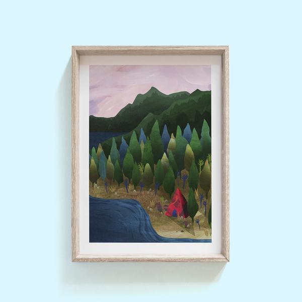 Hello Grimes Lakeside Print