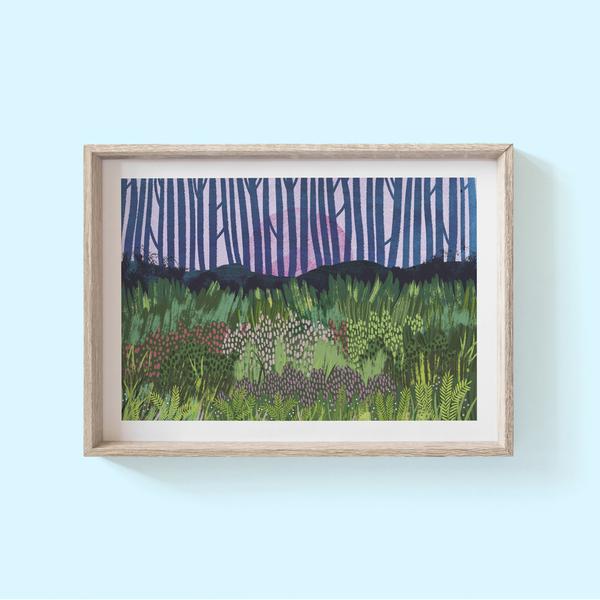 Hello Grimes Woodland Print