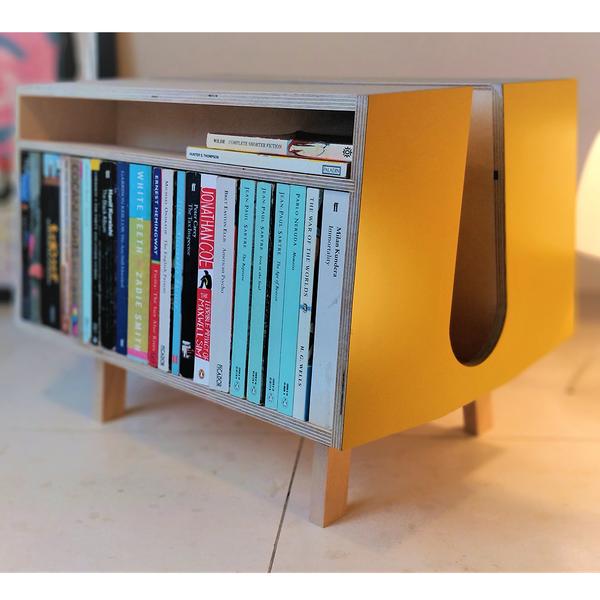 Bauhaus Mini Modern Book case by Parametre in Yellow. 
