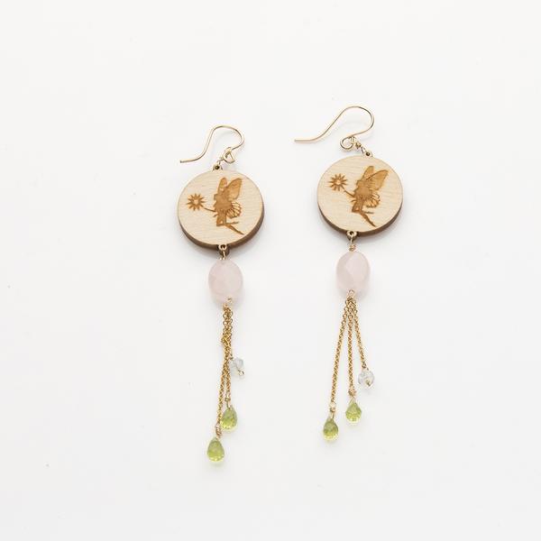 Manifestation with the Fairies for Love and Beauty Earrings by Cosmic-Union. Gemstones. 