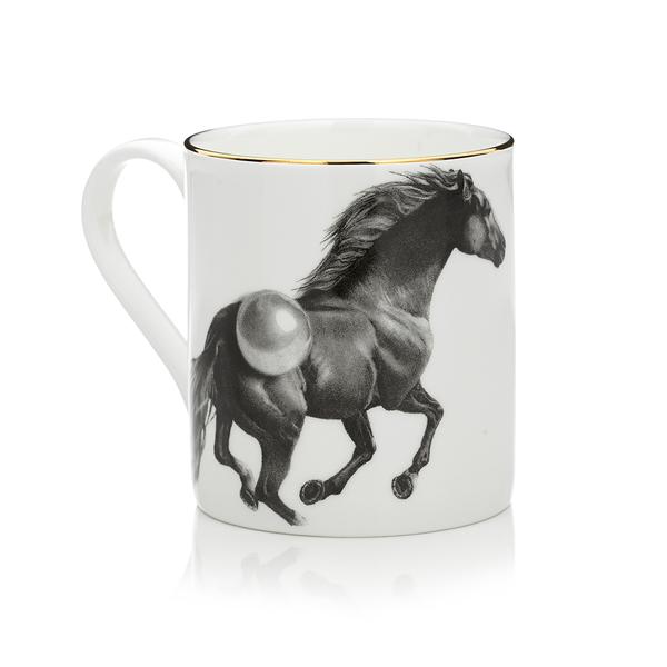 Horse & Pearls Mug by Sasha Tugolukova