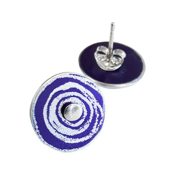 Purple Women's Suffrage Stud Earrings by SO KLARA