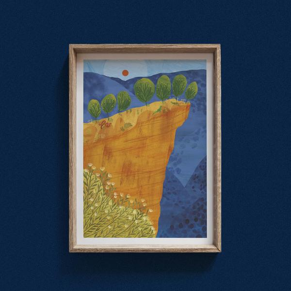 Hanging Rock Australia Print by Hello Grimes