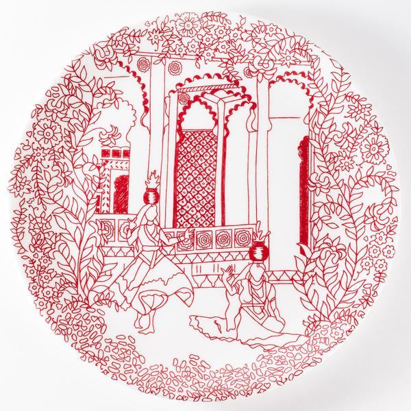 Haveli Two Dancers Side Plate by Suitcase Susie