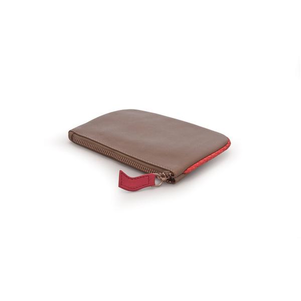 Hoop Salmon And Nappa Leather Coin Purse by Heidi Mottram