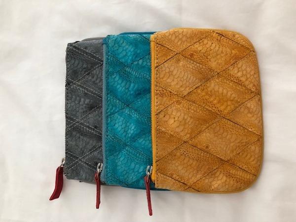 Twirl Poulard Leather Zip Purse by Heidi Mottram
