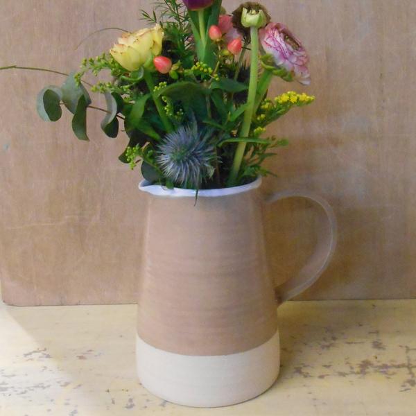 Jug Classic Medium Beige Grey by Lesley McShea