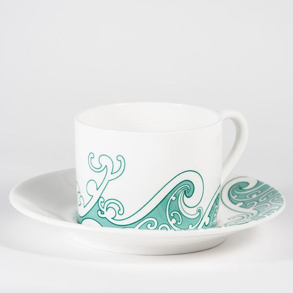 Koru Cup and Saucer by Suitcase Susie