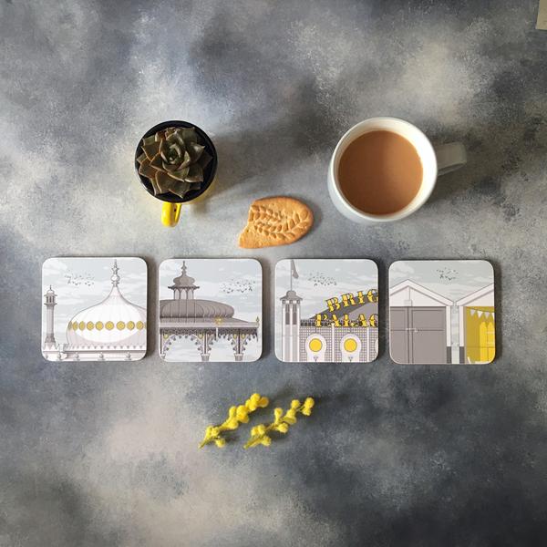 Brighton Set of Coasters by Linescapes