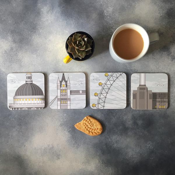 Set of London Coasters by Linescapes