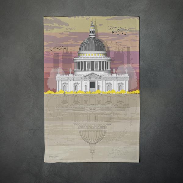 St Paul's Teatowel by Linescapes