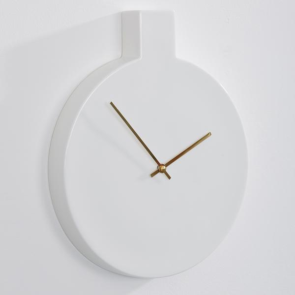 Label Clock by Thelermont Hupton in bone china