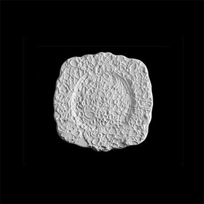 Blaue Blume Lace Cake Plate  - Pure White