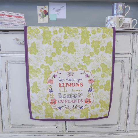 Lemon Cupcakes Tea Towel