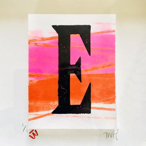 Hand-Blocked Letterpress Monoprints