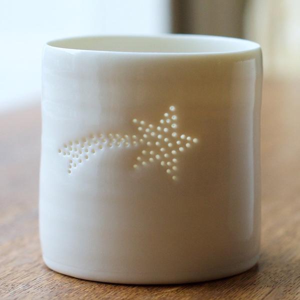 Luna Mini Shooting Star Tealight by Luna Lighting. Porcelain