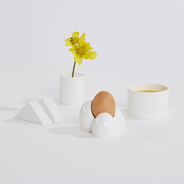 Lunar Egg Cup, Salt and Pepper Shaker by Thelermont Hupton