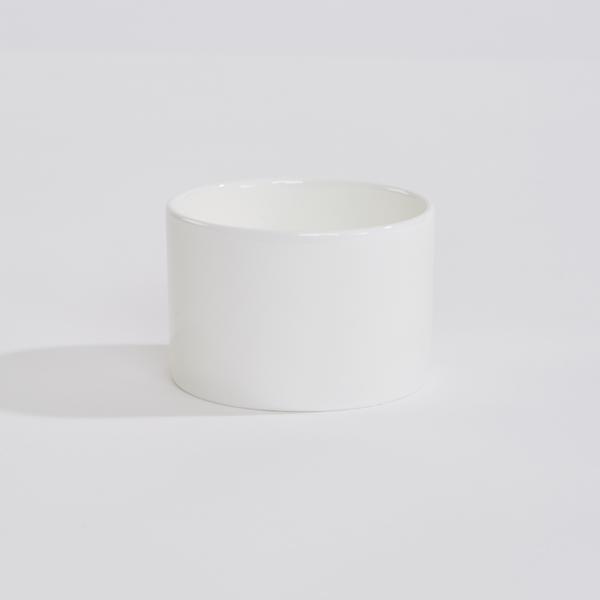 Lunar Expresso and Juice Cup by Thelermont Hupton. White bone china