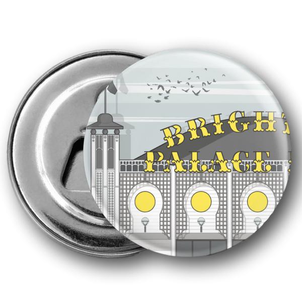 Brighton Palace Pier Bottle Opener Fridge Magnet by Linescapes