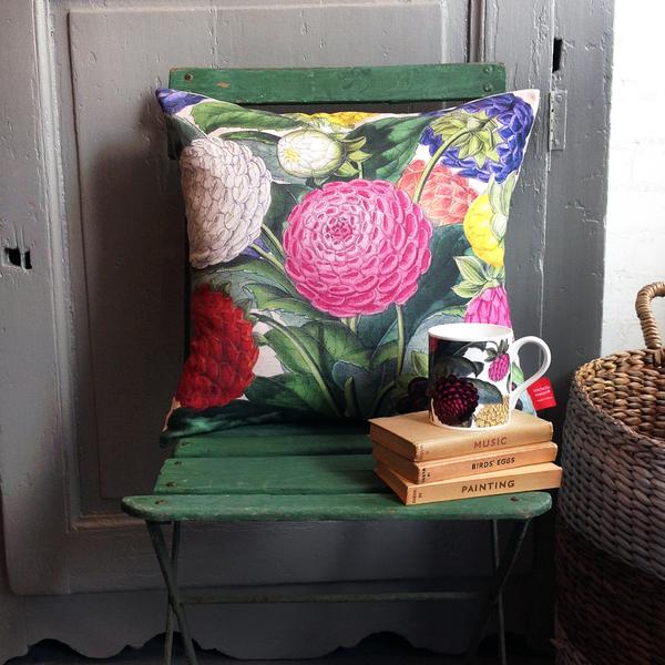 Dahlia Linen Cushion by Michelle Mason