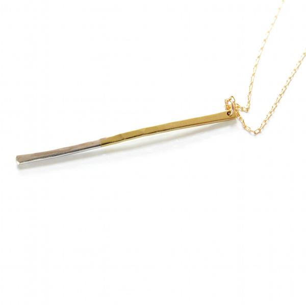 Mixed Metal Long Pendant Silver and Gold by Little Object
