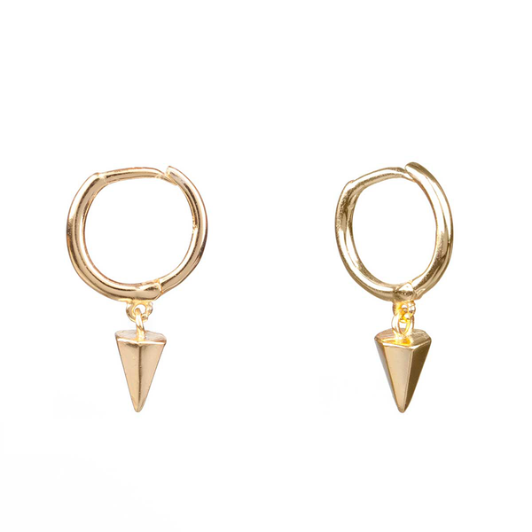 Cone Earrings by Hazelnut Jewelry. Gold or Silver