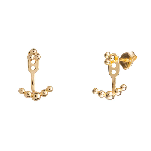 Afrodita Earring by Hazelnut Jewelry, gold, silver