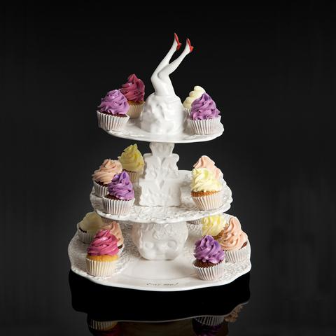 Blaue Blume Petit Four Stand - Red Shoes