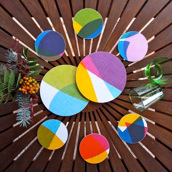 The Complete Remo Cork Coaster and Pot Stand Set by Jonna Saarinen. Multicolour