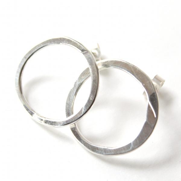 Silver hoop earrings by Little Object