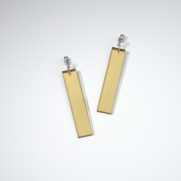 Solaris Earrings Vertical Gold by Lua Lua